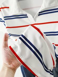 Franclia Women's Summer Casual Striped Short Sleeve T-Shirt - Multicolor - View 6