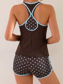 Swim Lushoire Springbreak 女款海灘度假背心比基尼三件套 基本款短版上衣花卉印花比基尼套裝 - 彩色 - 查看 2