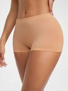 SHAPORA 1pc Women's Comfortable Minimalist Shapewear Bottom - Apricot - View 6