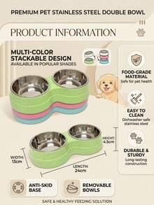 PETSIN Dual Use Stainless Steel Pet Bowl 100ml Dog Water Dispenser Food Bowl, Suitable For Plastic Pet Bowls For Cats And Dogs - 100ml - View 4