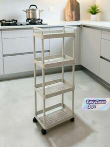 1 pièce Chariot à roulettes Étagère de rangement pour salle de bain Multi-couches Mobile Organisateur de collation, Convient pour la cuisine et la salle de bain Fêtes, nouvelle session, Thanksgiving, Saint-Valentin et autres occasions, est un choix de cadeau idéal, pratique et élégant, économise de l'espace, est un plan de stockage domestique nécessaire pour les résolutions du Nouvel An. - Multicolore - Voir 1
