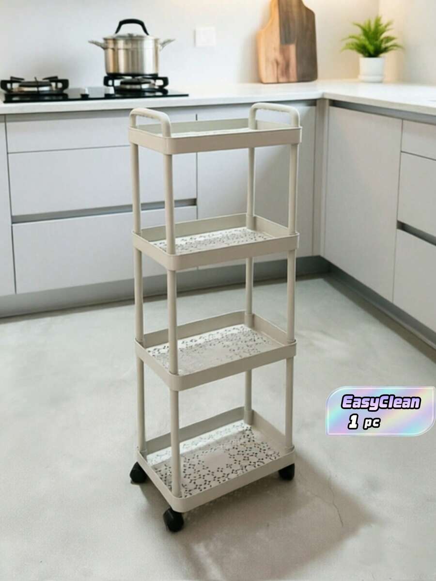 1 pièce Chariot à roulettes Étagère de rangement pour salle de bain Multi-couches Mobile Organisateur de collation, Convient pour la cuisine et la salle de bain Fêtes, nouvelle session, Thanksgiving, Saint-Valentin et autres occasions, est un choix de cadeau idéal, pratique et élégant, économise de l'espace, est un plan de stockage domestique nécessaire pour les résolutions du Nouvel An. - Multicolore - Voir 1