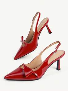 CUCCOO CHICEST Sepatu Hak Tinggi Elegan untuk Kencan Wanita di Musim Semi dan Gugur - Rose Red - View 4