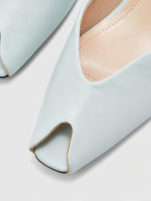 CUCCOO BIZCHIC Women's Daily Commute Peep Toe Stiletto Shoes Spring Shoes - Light blue - View 8