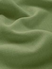 Louniche Standard Size Women's Ruffle V-Neck Fitted Holiday Elegant Mid-Length Dress Tea Party Tea Party Vacation Sage Green Summer - Green - View 5