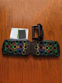 1 Set Multifunctional Pushup Board, Portable Foldable Fitness Equipment With Handles, Suitable For Chest, Abdomen, Arms And Back Exercises, Gym Accessories - Multicolor - View 10