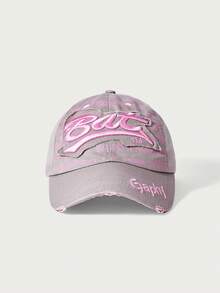 Glisma 1pc Outdoor Couple Hip Hop Baseball Cap, Sun Protection Snapback Hat With BAT, GAPHY, GRAPHY Embroidery, Fashionable Casual Contrast Color Design - Multicolor - View 17