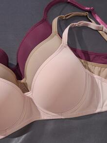 NudeFit Women's Underwire Casual Comfortable Bra 5pcs/Set - Multicolor - View 5