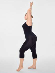 SHAPORA Plus Size Seamless Jumpsuit Full Body Shaper Bust&Butt Lifter With Adjustable Straps-Tummy Waist Thigh Control - Black - View 7