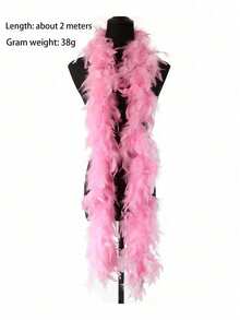 1 pieza Boa de plumas de pavo esponjosa, bufanda de carnaval, estilo bohemio para decoraciones de festivales & accesorios de disfraces de fiesta DIY. Adecuado para fiestas de cumpleaños, Halloween, Navidad, eventos de carreras de caballos, fiestas de té, Nochevieja, conciertos, decoración del hogar, baile, bodas, actuaciones en el escenario, atuendos de carnaval, suministros para fiestas, despedidas de soltera, accesorios para fotos y carnavales del Día de San Valentín. - Multicolor - Ver 12