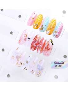 10PCS, Right Angle Transparent Acrylic Magnetic Strip, Magnetic Display Strip, Nail Art Display Board, Pattern Making Strip - transparent color - View 1