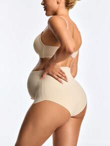 SHAPORA High Waist Maternity Shapewear Casual Shorts - Apricot - View 2