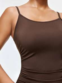 SHEIN Set de 3 camisetas de tirantes de unicolor casual para mujer, ropa de estar en casa - Multicolor - Ver 5