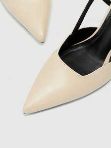CUCCOO BIZCHIC Elegant, Simple And Generous, Fashionable And Versatile, Casual Workplace Commuter Women's Rear Empty High-Heeled Shoes - Apricot, - View 8