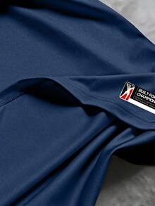 Sport MetroGents Kaos Olahraga Lengan Pendek Pria dengan Cetakan Huruf - Biru - View 3