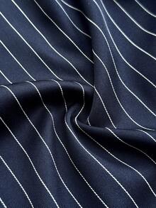 SHEIN Clasi Plus Size Women's Summer Fashion Elegant Commute Striped Sleeveless Top Wide Leg Pants 2pcs Set Formal Office Navy Blue - Navy Blue - View 7