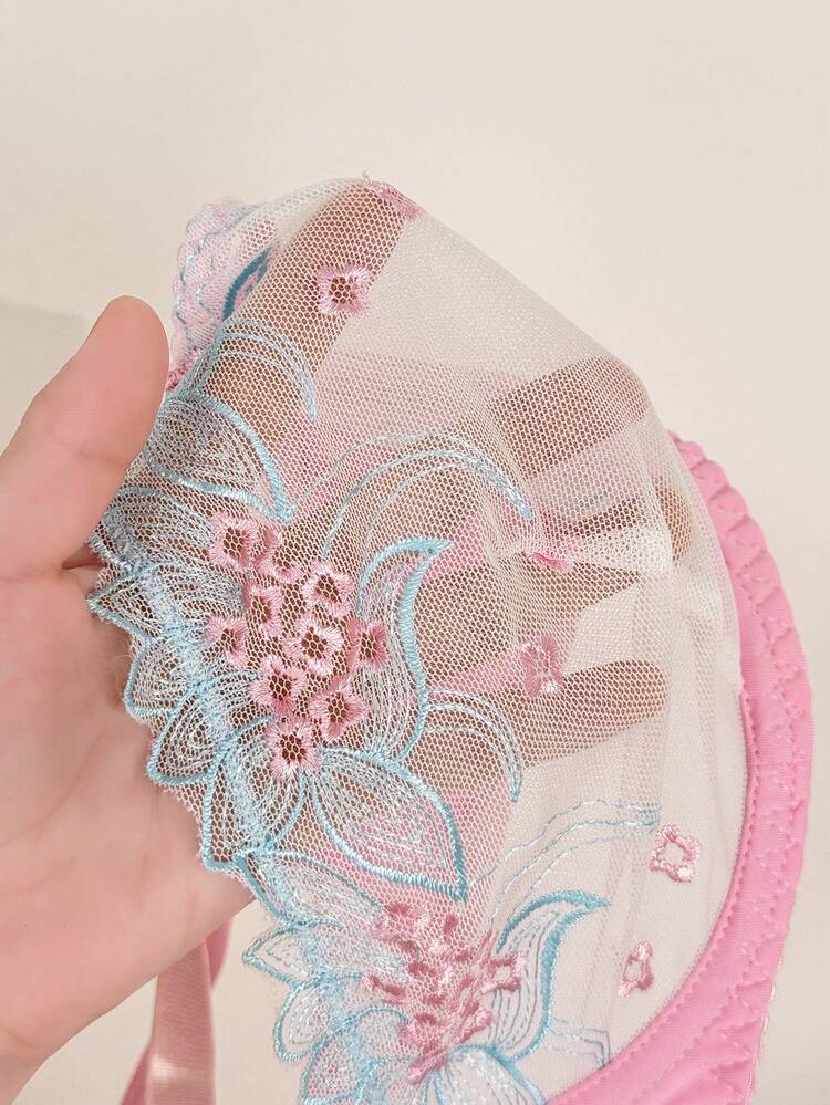 PetitDoll 5 món/Bộ Đồ Lót Lụa Sữa Ghép Màu - Hồng - Xem 6