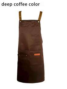 Celemek Katun Unisex dengan Kantong, Celemek Kerja dengan Tali dan Kantong Cokelat, Tersedia Berbagai Warna, Untuk Dapur, Kafe, Restoran, Barista, Tukang Roti, Koki, BBQ - MultiWarna - View 17