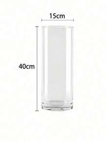 Acrylic Transparent Cylinder Vase Set, Tall Floor VasesUnbreakable Plastic Vases, Suitable For Living Room,Desk, Wedding Centerpiece Flower BouquetDecoration In Different Sizes - transparent - View 17