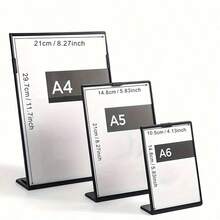 1pc L-Shaped Display Stands - Durable Plastic,A4/A5/A6 Size For Menus, Posters & Photos - PerfectFor Coffee Shops, Weddings, Supermarkets - multicolor - View 7