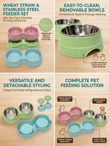 PETSIN Dual Use Stainless Steel Pet Bowl 100ml Dog Water Dispenser Food Bowl, Suitable For Plastic Pet Bowls For Cats And Dogs - 100ml - View 3