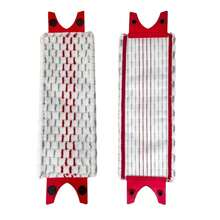 4 piezas (Fregona no incluida) Almohadillas de repuesto para fregona compatibles con Ultramax Turbo 2-En-1, montaje fácil, reutilizables, lavables, super absorbentes, paño de limpieza de microfibra adecuado para baño y cocina, Navidad & Halloween - Gris rojo - Ver 5