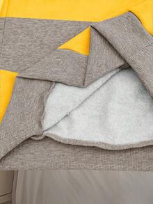 Rovax Sudadera casual de mujer de manga larga con hombros caídos y cremallera, de estilo holgado y a rayas - Blanco - Ver 3