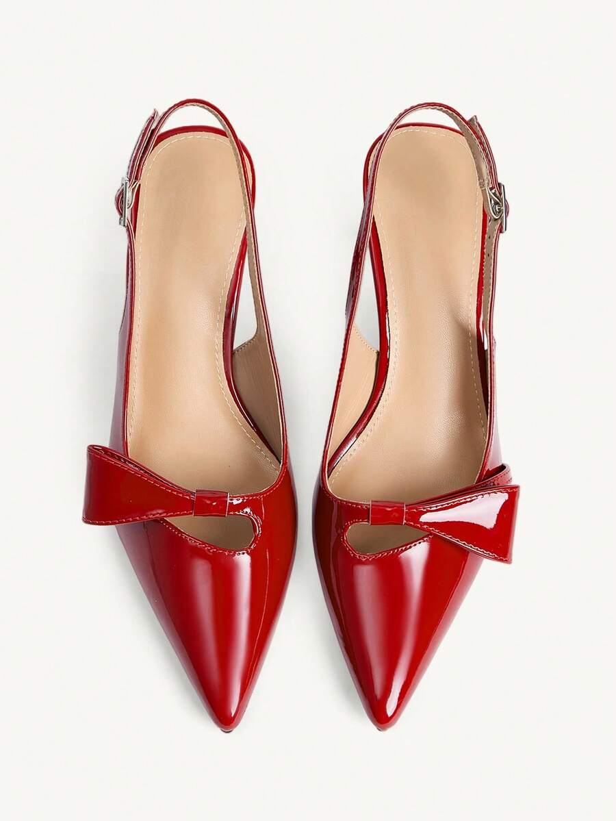 CUCCOO CHICEST Sepatu Hak Tinggi Elegan untuk Kencan Wanita di Musim Semi dan Gugur - Rose Red - View 1