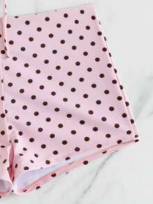 Swim Vcay Vacation Beach Two-Piece Swimsuit Polka Dot Print Random - Pink - View 3