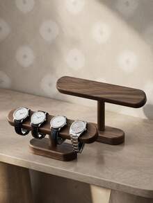 Cirelle A Watch Stand, Solid Wood Watch Table, Creative Ornament Storage Rack, Watch Display Shelf, Bracelet And Necklace Rack. - Brown - View 5