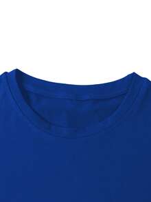 Manfinity Roughcore Men's Solid Color Minimalist Short Sleeve T-Shirt And Shorts 2-Piece Set - Multicolor - View 4