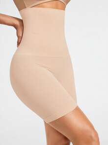 SHAPORA 1pc Apricot Comfortable Minimalist Shapewear Pants - Apricot - View 5