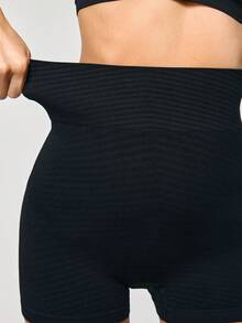 SHAPORA Seamless High Waist Shaping Shorts For Women, High Waist Safety Shorts Prevent Exposure, High Elasticity, Mature Charm, Elegant, Soft, Non-Restrictive - Black - View 7