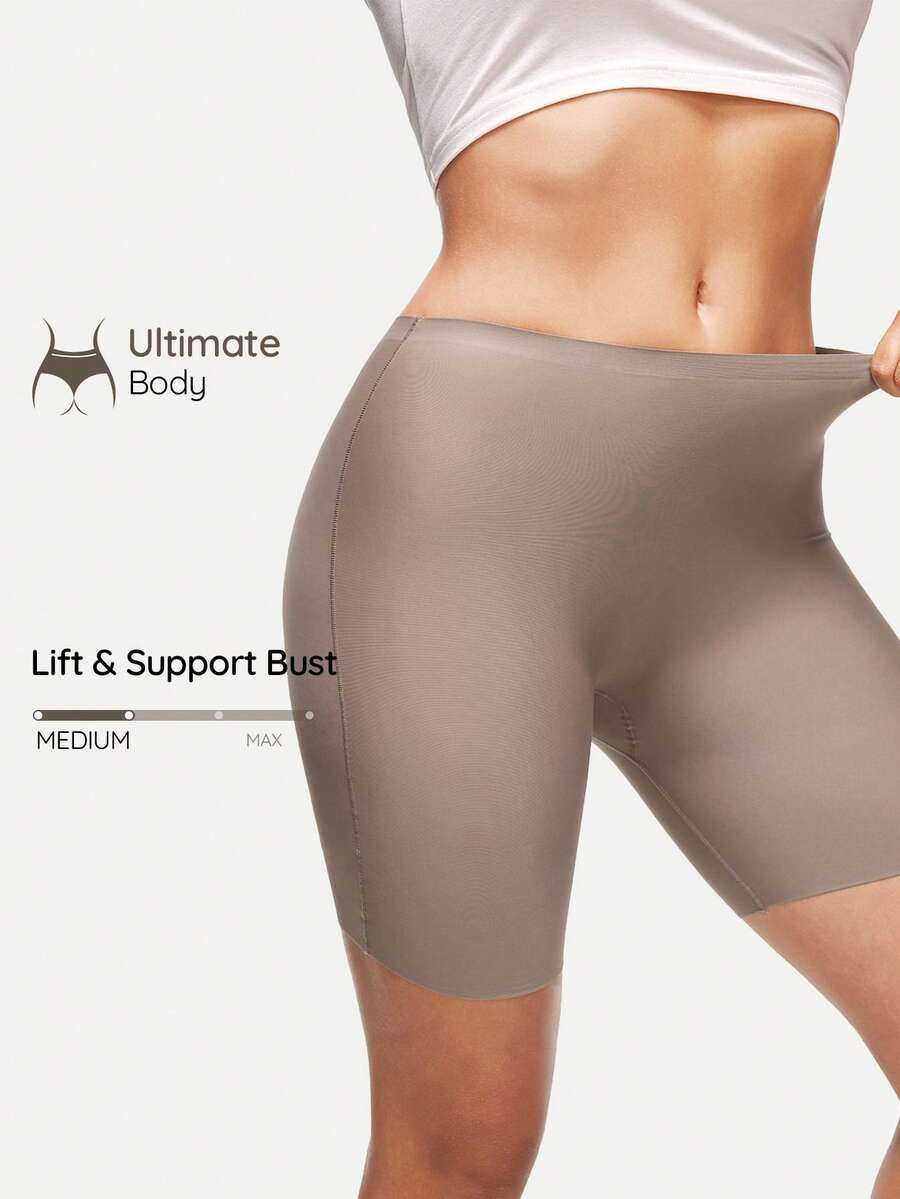 SHAPORA Women's Seamless Plain Antiexposure Shorts (3pcs/Set) - Multicolor - View 1