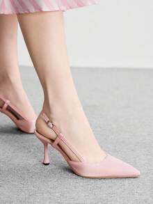 CUCCOO BIZCHIC 優雅便捷尖頭女款高跟鞋，適合女性，舒適中跟款式，適用於辦公室、婚禮、派對以及春夏季鞋款 - 粉色.. - 查看 5