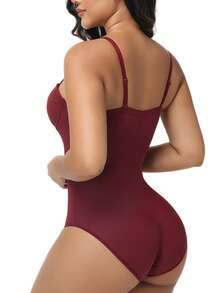 SHAPORA Body elegante y de moda con diseño de copa - Burdeos - Ver 2
