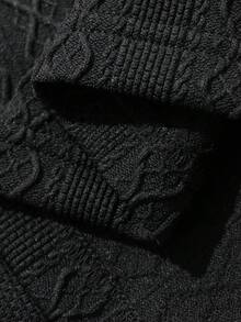 DAZY Summer Solid Black Regular Fit Men's T-Shirt Set - Black - View 3