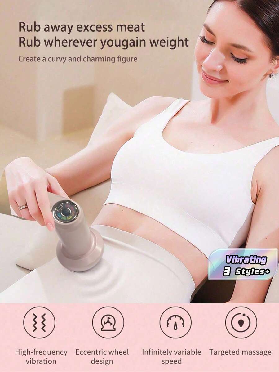 Fat Pusher, Cellulite Massage Shaper, Handheld Massager For Abdomen, Waist, Legs, Arms, Buttocks Multi-Functional Vibrating Massager For The Whole Body, The Best Choice For Home And Gifting - multicolor - View 1