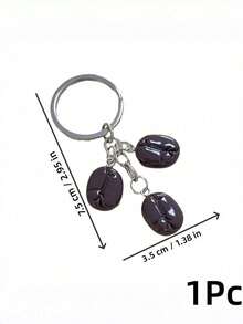Joivida 1个/2个/3个咖啡豆造型钥匙扣，金属链挂件，咖啡师和咖啡店周边产品，创意咖啡礼品饰品 - 彩色 - 查看 12