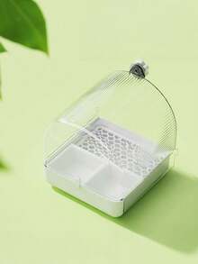 1Pc Bird Hanging Bath Box Outdoor Parrot Shower House Anti Splash Feeding Box Portable Bird Cage Accessories For Budgie Lovebird Cockatiel Small Pet Bird Daily Use - Bath - View 6