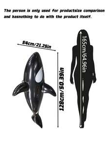 Inflatable Shark Decorations, Inflatable Shark Water Decorations, Inflatable Black Orca Floating Pool Floats, PVC Inflatable Shark Surfboards And Rafts, Suitable For Adult Family Entertainment, Outdoor Leisure, Summer Parties, Beaches, Lakes, Pool Floating, Summer Water Entertainment, Suitable For Pool Parties, Vacations, Spring And Summer Essentials, Spring And Summer Decorations. - Multiple Styles - View 4