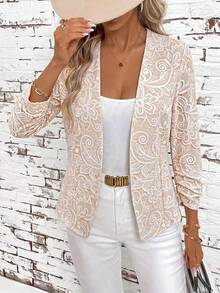 SHEIN Clasi 女款長袖蕾絲印花襯衫 - 彩色 - 查看 7