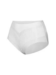 SHAPORA 2pcs/Set Women's Casual Comfortable Seamless Solid Color Ultra-Thin Fabric Shaping Briefs - Multicolor - View 8