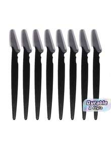 10/30-Piece Black Eyebrow Trimmer And Razor Set, Eyebrow Trimmer And Razor, Exfoliating And Hair Removal Tools, Body Hair Trimming And Facial & Eyebrow Razor Set, Makeup, Affordable, Room Decor, Dressing Table, Travel, Bedroom, Makeup Accessories, - Black - View 1