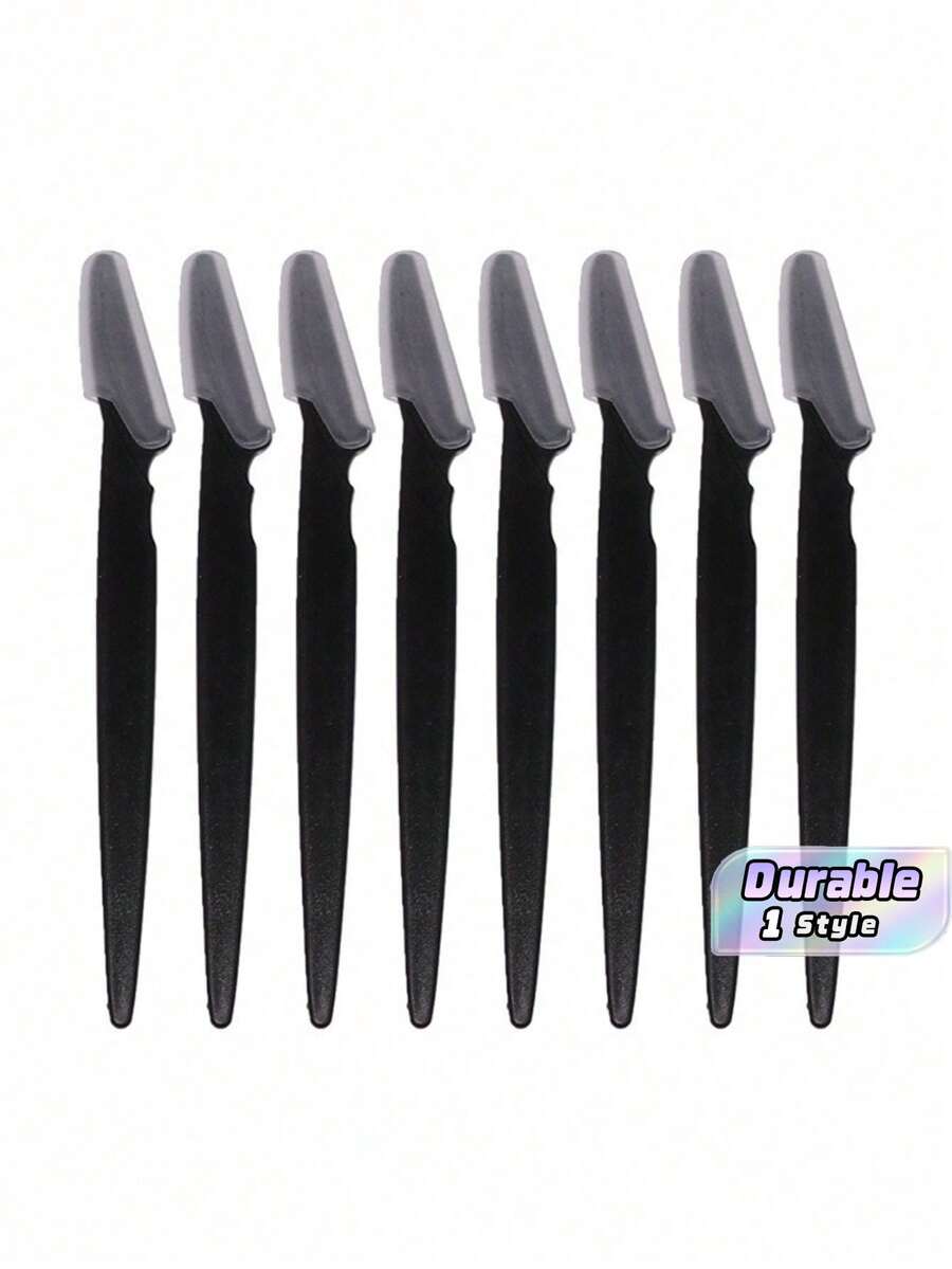 10/30-Piece Black Eyebrow Trimmer And Razor Set, Eyebrow Trimmer And Razor, Exfoliating And Hair Removal Tools, Body Hair Trimming And Facial & Eyebrow Razor Set, Makeup, Affordable, Room Decor, Dressing Table, Travel, Bedroom, Makeup Accessories, - Black - View 1