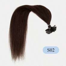 Flat Tip Hair Extensions Human Hair,Dark Brown Color,12-22InchSet For Types,Natural Straight,Versatile Styling Options,Silky Straight With Thick Ends,Add Length For Wedding, Lightweight And Soft,Adds Volume For Everyday Wear,Easy Style And Maintain - S02 - View 23