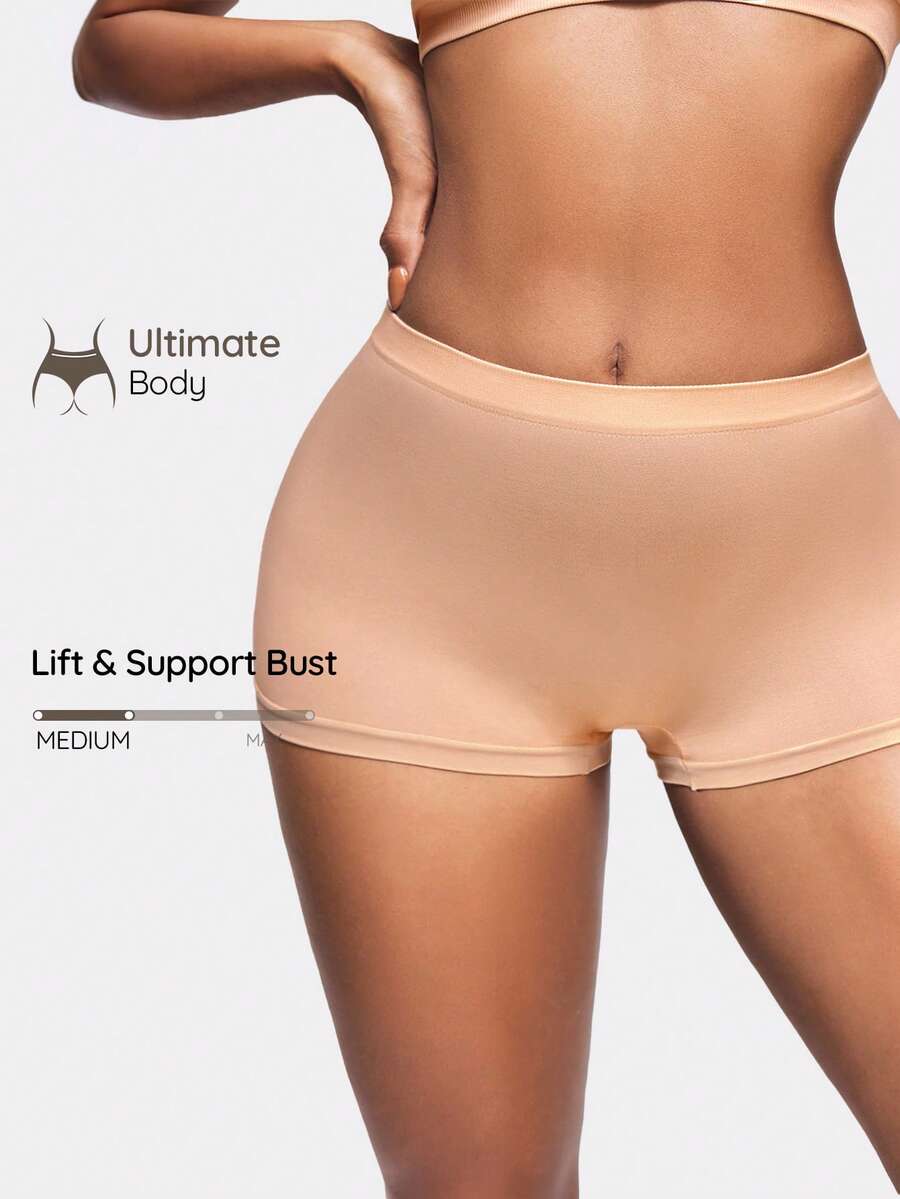 SHAPORA Paquete de 5 bragas minimalistas sin costuras de unicolor para mujer - Multicolor - Ver 1