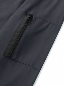 Manfinity Homme Chaqueta casual versátil de unicolor para hombre, ideal para ir al trabajo - Gris Oscuro - Ver 8
