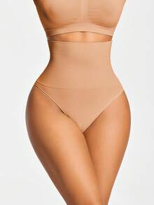 SHAPORA Bragas moldeadoras de unicolor para uso diario casual de mujer - Albaricoque - Ver 3