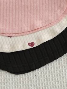 SHEIN Playful Pals 女嬰圓領長袖T恤與長褲休閒套裝 - 粉色 - 查看 7